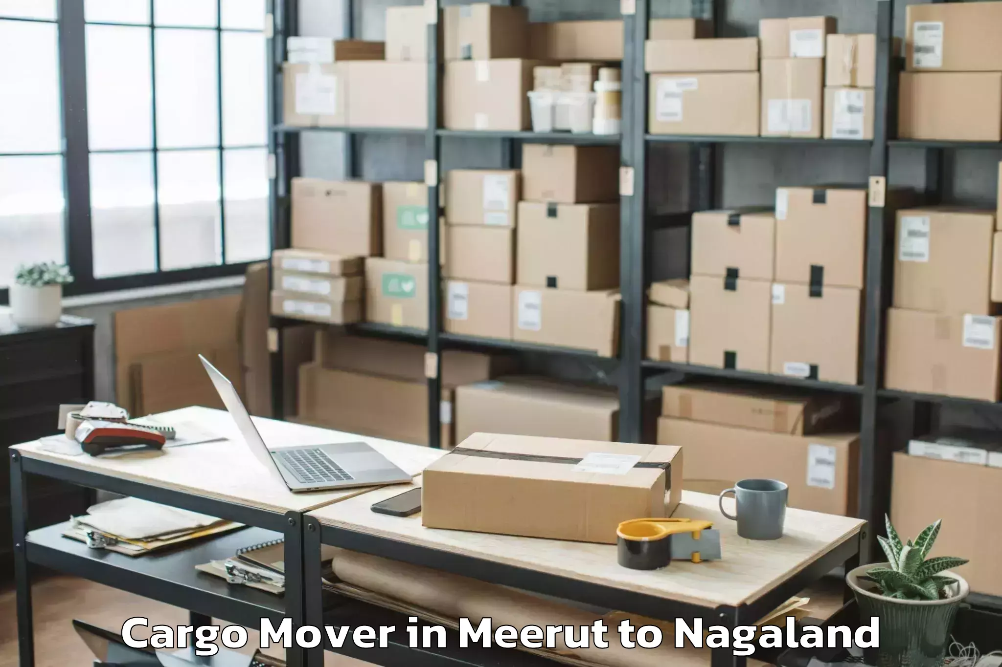 Book Meerut to Pfutsero Cargo Mover Online